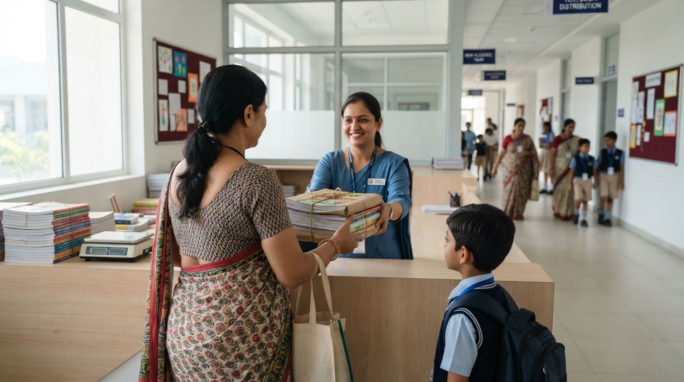 School book package collection counter